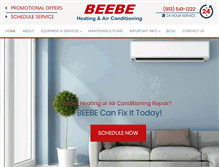 Tablet Screenshot of beebehvac.com